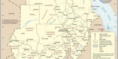 نقشہ سوڈان کی ریاستوں
